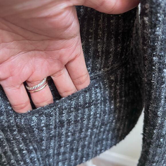 Vintage Augustus Wool Tweed Black & Gray Blazer Jacket Women's Size 14 Old Money - Picture 10 of 10